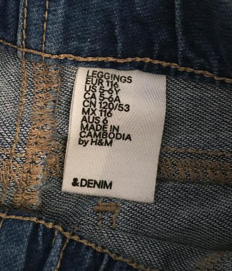 Jeggings dzegínsy hm, h&m,116
