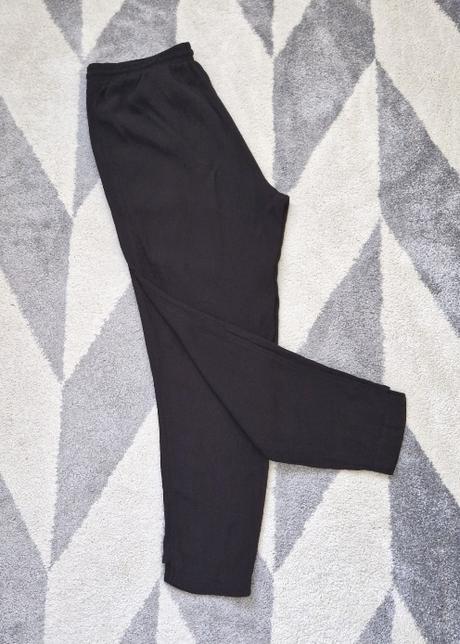 H&m nohavice čierne padavé, h&m,m
