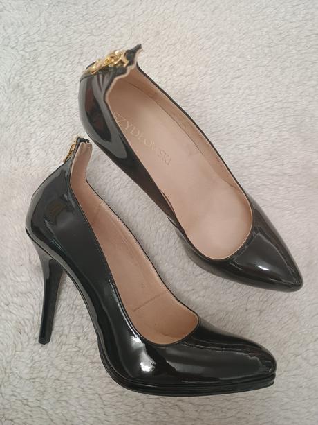 Dámske kožené lodičky 5876 b+z, 38