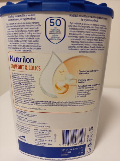 Nutrilon comfort & colics 800g, 