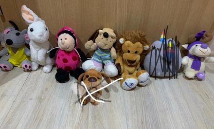 Plysaky zajac psik tiger mys sob lienka, 