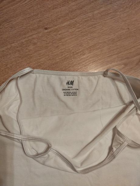 Biele tielko na ramienka, h&m,158