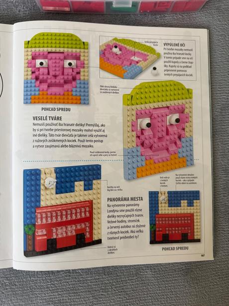 Kniha lego s kockami, 