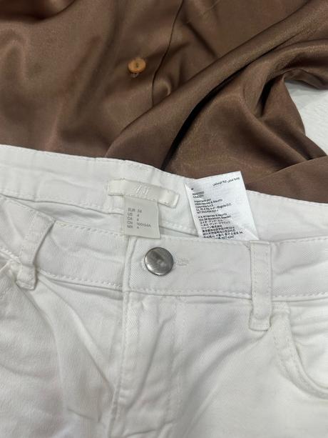 H&m biele denim kraťasy, h&m,xs