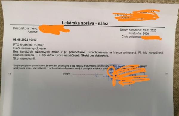 Je RTG môjho 2,5-ročného syna v poriadku?