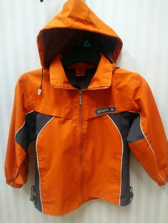 Oranžovo hnedo sivá prechodná bunda, haidi 104-110, 104