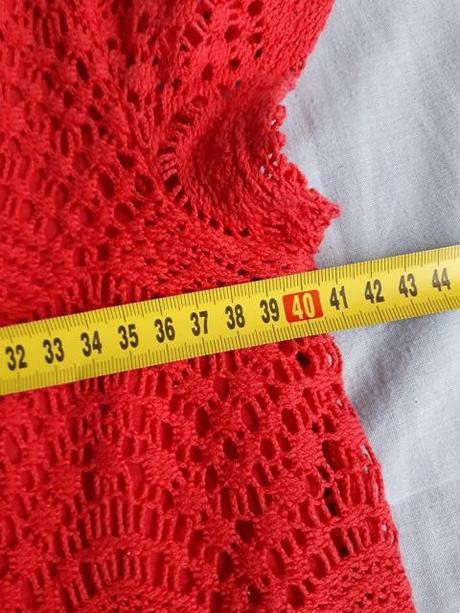 Červene cipkovane minišaty, h&m,164