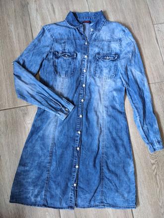 Tenké riflové šaty veľkosť m, m