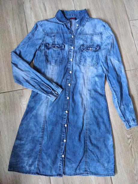 Tenké riflové šaty veľkosť m, m