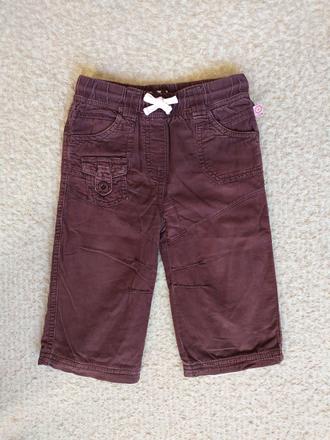 Zateplené menčestrové nohavice veľ. 74/80, 80