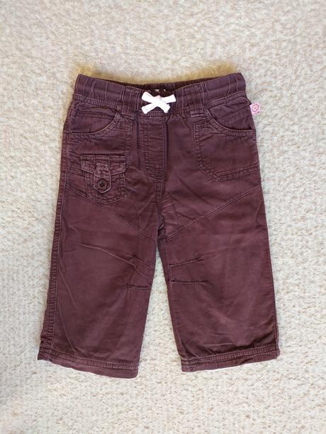 Zateplené menčestrové nohavice veľ. 74/80, 80