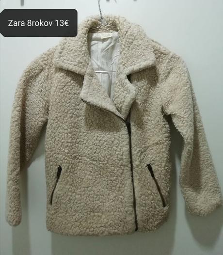 Kožušinová teddy bunda kabátik zara, zara,128