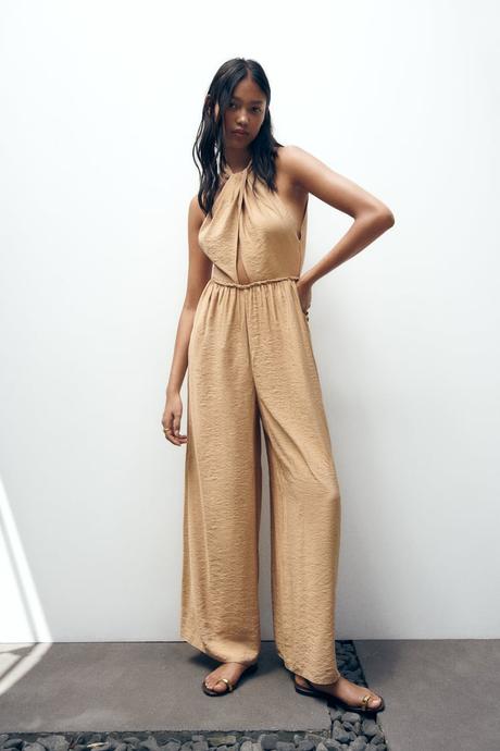 Béžový overal zara, zara,l