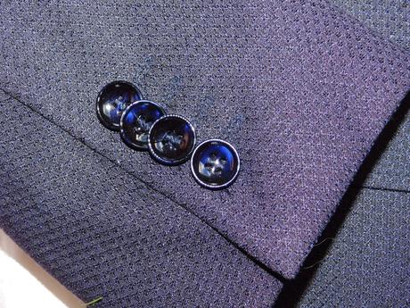 Luxusný pánsky oblek tmavomodrej farby, m