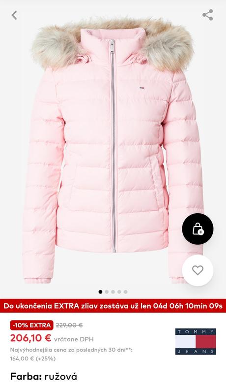 Dámska bunda, tommy hilfiger,m