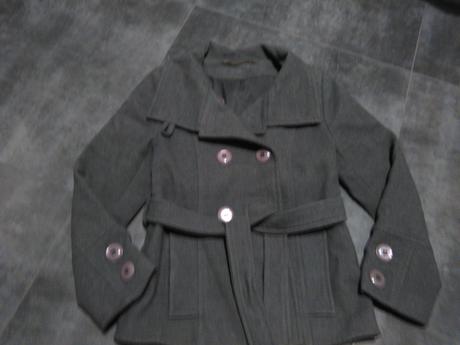 Kabát - tmavošedý, h&m,38