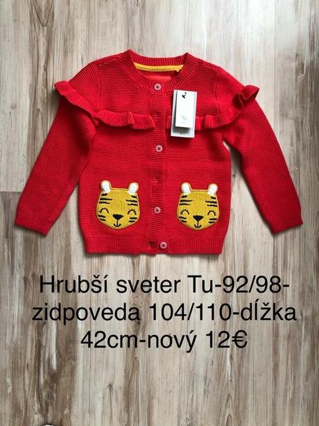Hrubší sveter tu 104/110, tu,104