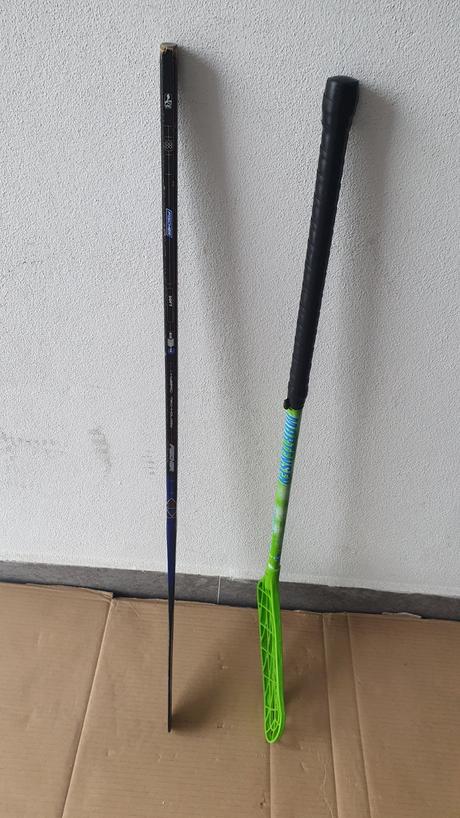 2 ks hokejky - drevená fischer + florbalová, fischer