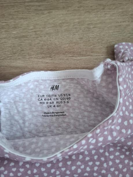 Bavlnené šaty, h&m,116