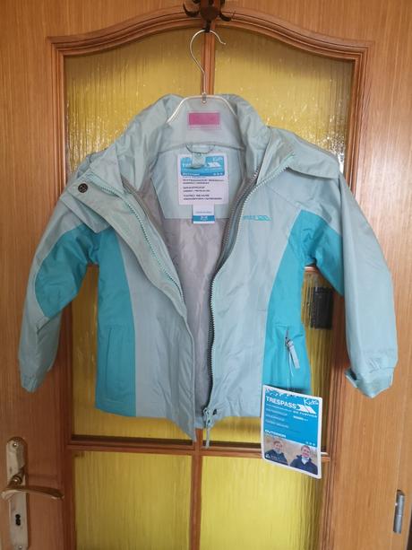 Trespass dievčenská nepremokavá bunda 3v1 3-4 roky, 104 / 110