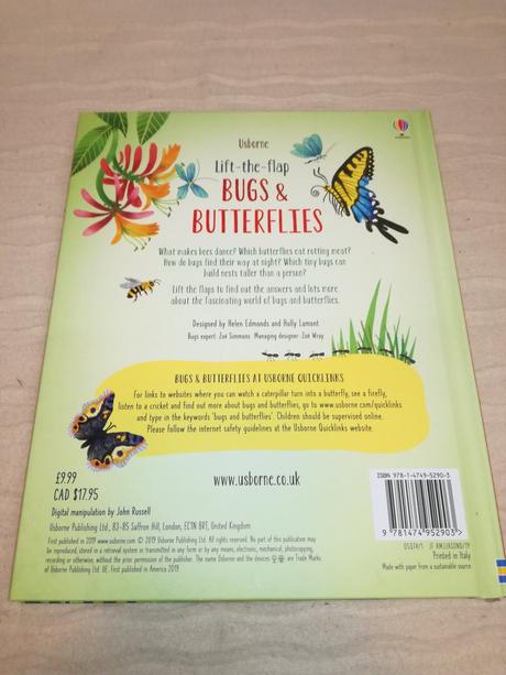 Usborne lift the flap bugs & butterfies  nau19, 
