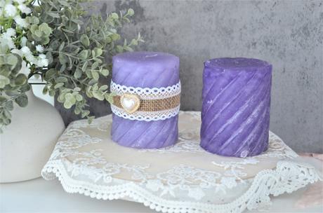 2x valcová sviečka,