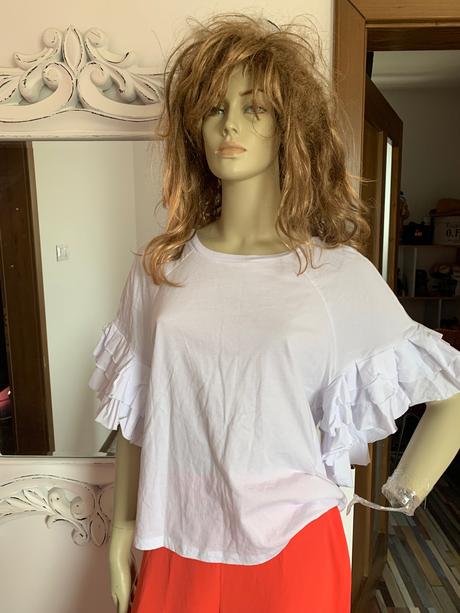 Top s volanikovymi rukavmi asos, m
