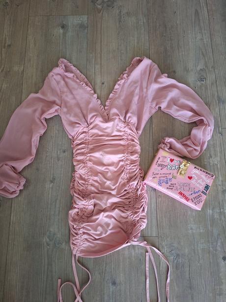 Minisaty old pink, xs