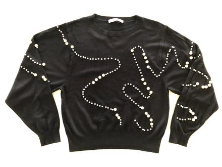 Svetrik s perlami, zara,s