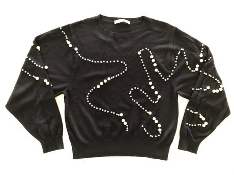 Svetrik s perlami, zara,s