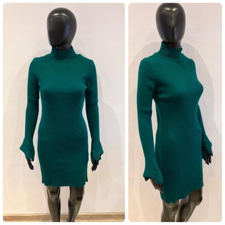 Dámske rebrované šaty s rolákom (s), s