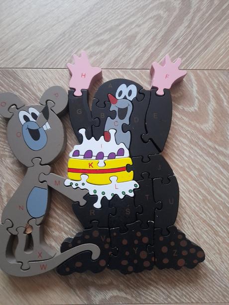 Drevene puzzle krtko, 