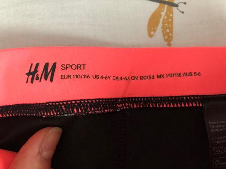 Športové leginy 110/116, h&m,110