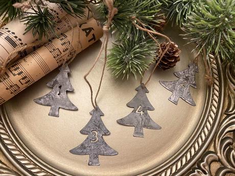 Adventné štítky v tvare stromčekov ( sada 4 ks ), 