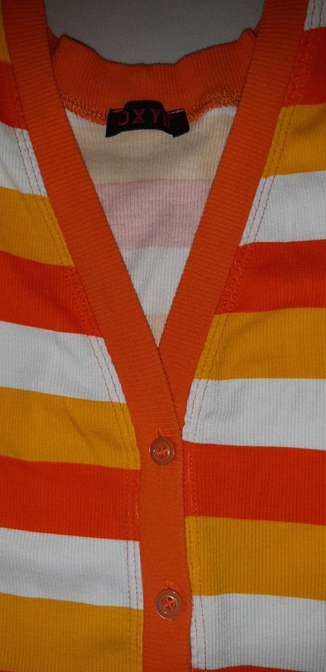 Oranžový pruhovaný sveter, xs