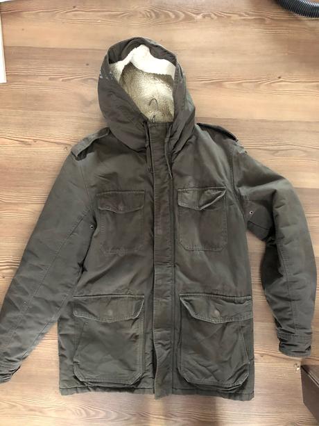 Zelena parka bunda zimna z hm, h&m,l