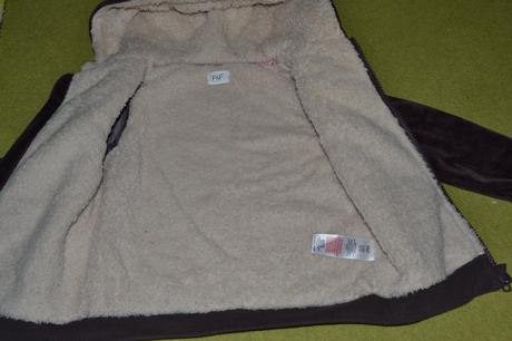 Podšitá mikinka zamatová-2-3 roky, f&f,98