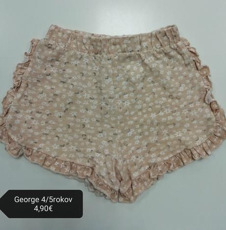 Kvetinové bavlnené kraťasy s volánikmi, george,110