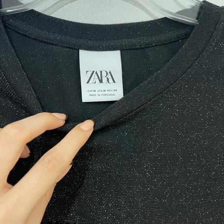 Čierne tričko, zara,m