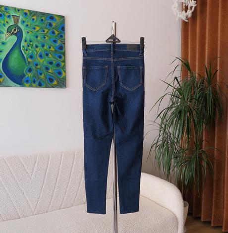 Štýlové tmavomodré skinny džínsy, marks & spencer,xs