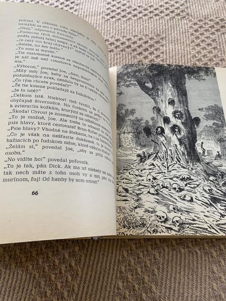 Stará krásna retro kniha päť týždňov v balóne 1968, 