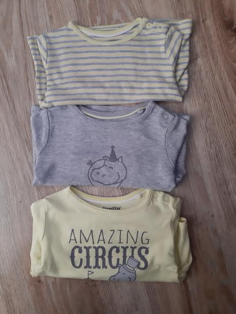 Tričká lupilu šedá + žltá 3ks, lupilu,68