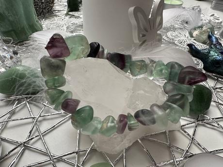 Ručne vyrábaný náramok fluorit so zámerom pre vás, 