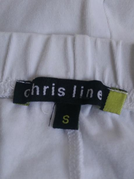 Dámske biele 3/4 legíny, chris line, s