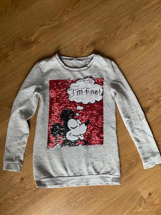 Mikina mickey, h&m,140