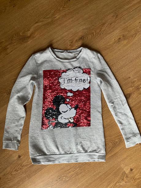 Mikina mickey, h&m,140
