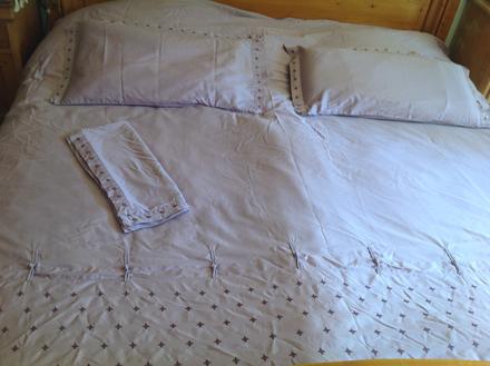 Manželské postelne obliečky s výšivkou, šírka (cm): 70,dĺžka (cm): 40