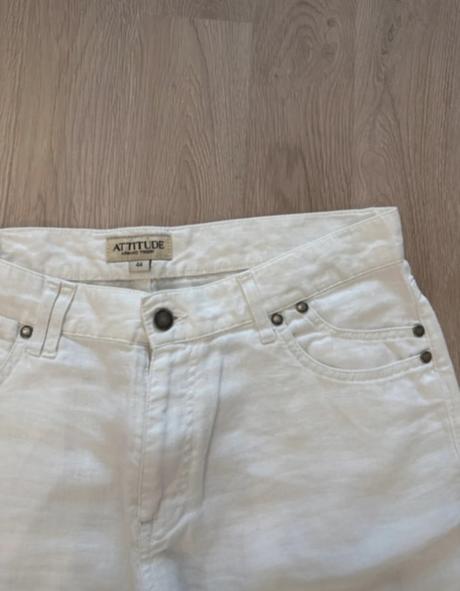 Krásne pánske biele nohavice armand thierry, m