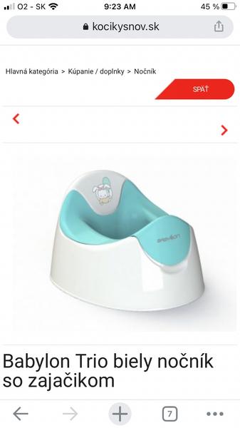 Nočník pre chlapca