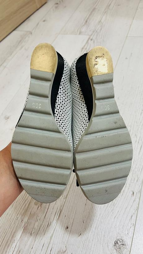 Bielo-čierne topánky 36 1/2, 36